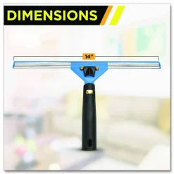 Gritt Commercial Swivel Window Washing Kit with Squeegee and Washer, 14