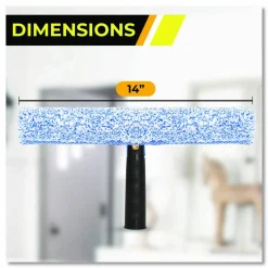 Gritt Commercial Swivel Window Washing Kit with Squeegee and Washer, 14