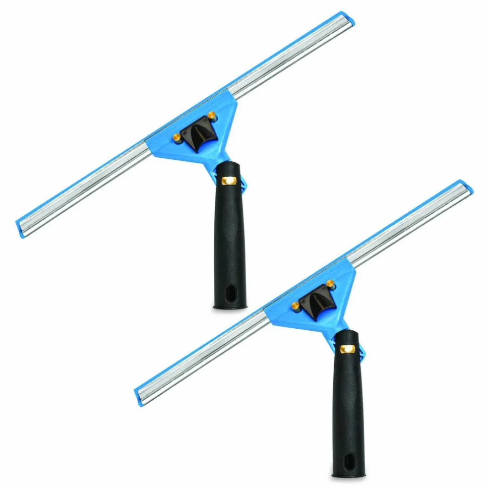 Gritt Commercial Swivel Window Squeegee with Quick Release, 14" Wide Blade, 2/Pack