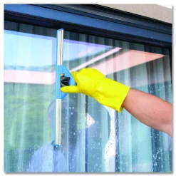 Gritt Commercial Swivel Window Squeegee with Quick Release, 18" Wide Blade, 12/Carton