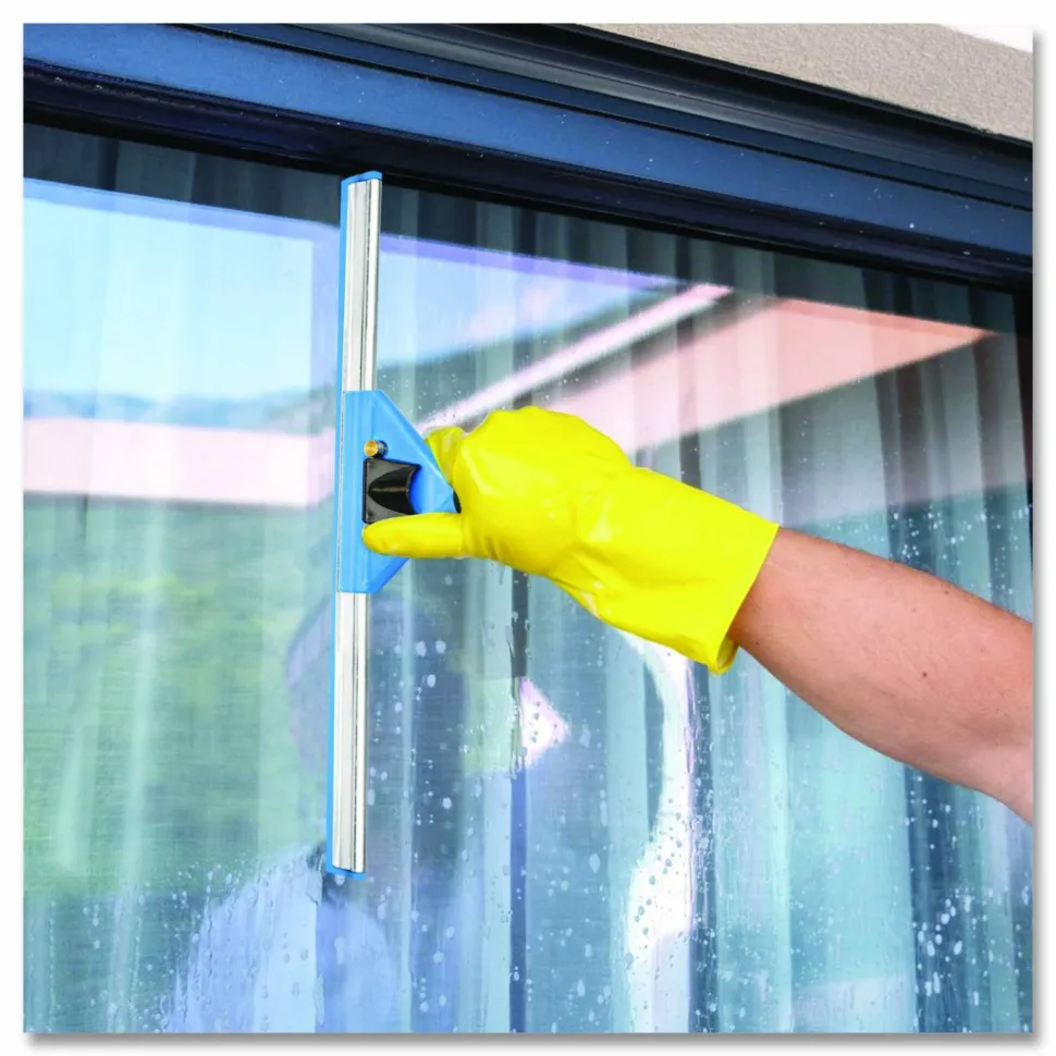 Gritt Commercial Swivel Window Squeegee with Quick Release, 18" Wide Blade, 12/Carton