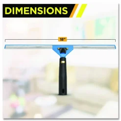 Gritt Commercial Swivel Window Washing Kit with Squeegee and Washer, 18