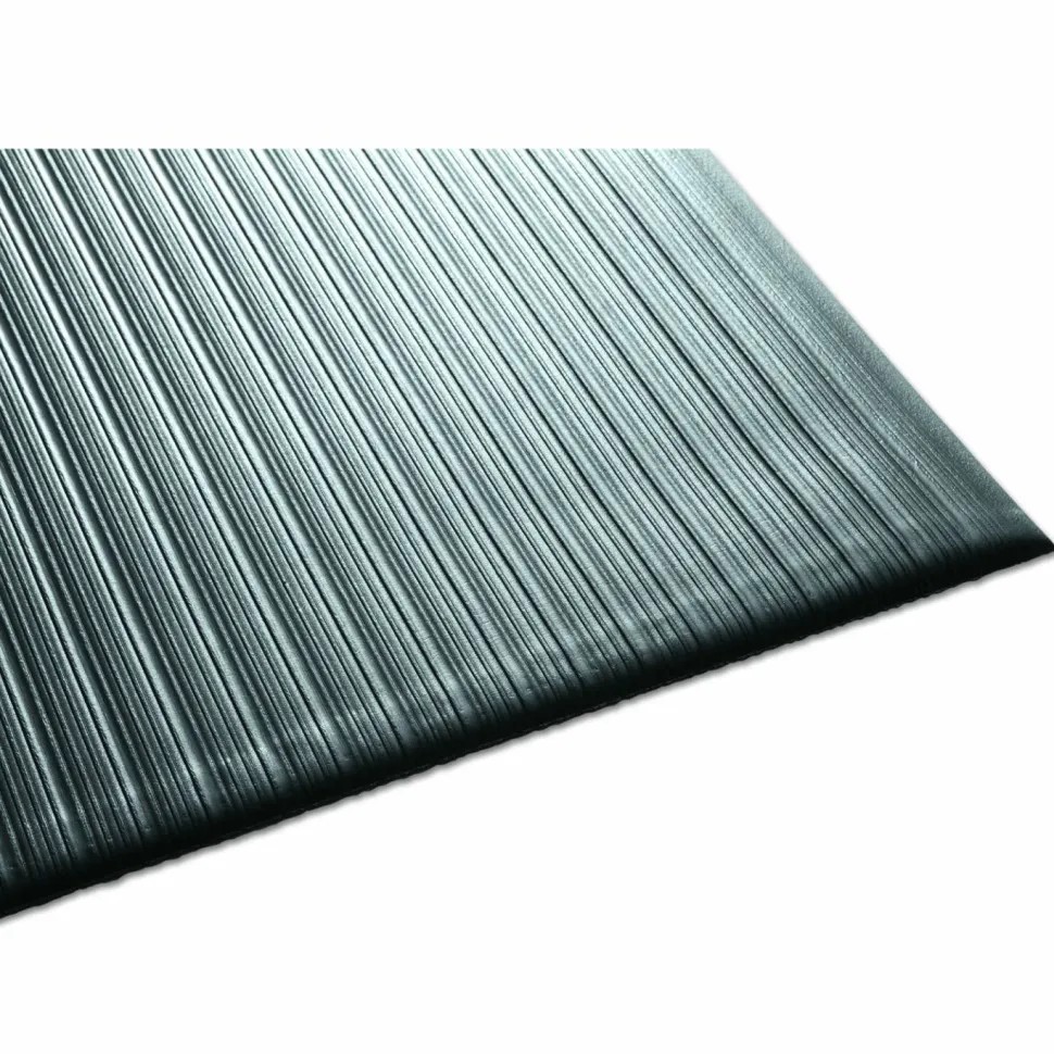 Guardian Floor Protection Air Step Anti-Fatigue Mat - Indoor - 24" Length x 36" Width x 0.37" Thickness - Polycarbonate - Black