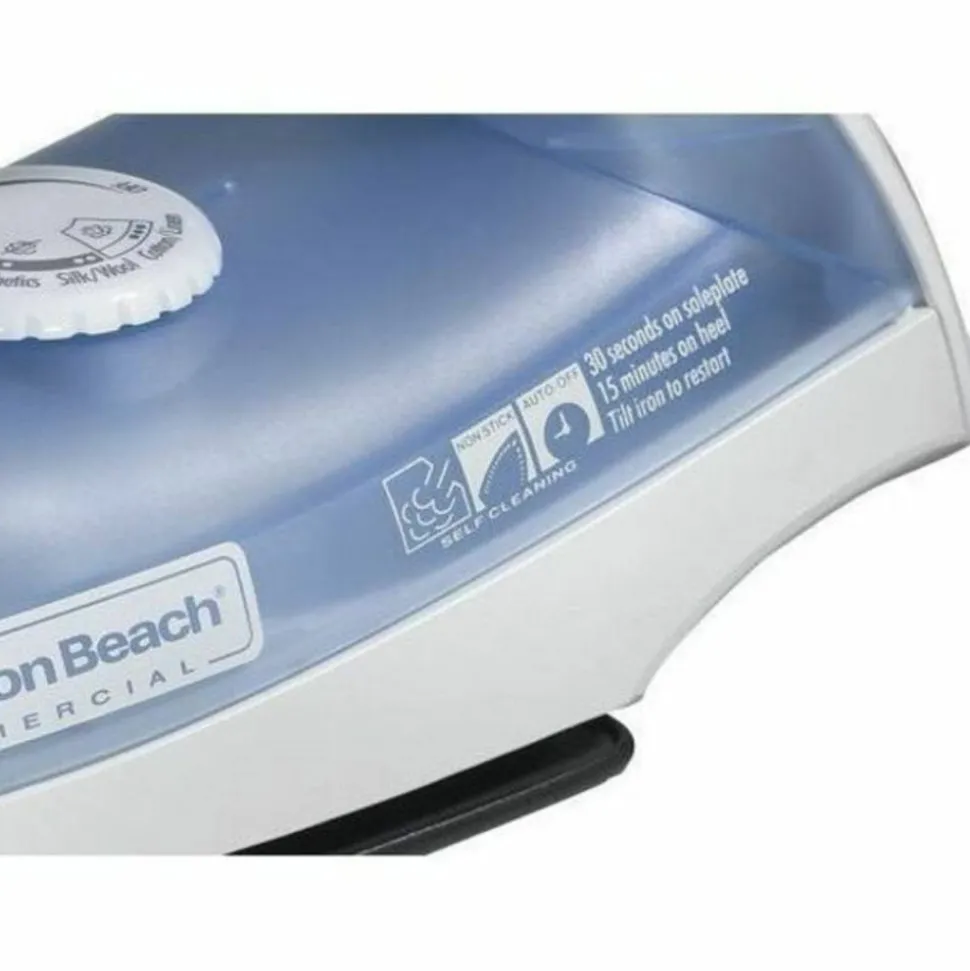 Hamilton Beach Commercial Lightweight Steam Iron, White/Blue, 10-3/4" x 5-3/4" x 4-13/16", Total Qty 1