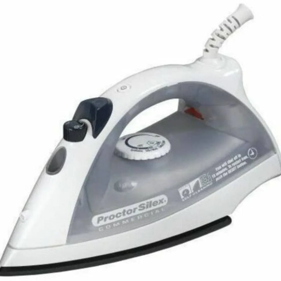 Hamilton Beach Commercial Lightweight Steam Iron, White/Gray, 10-13/16" x 5-3/4" x 4-3/4", Total Qty 1