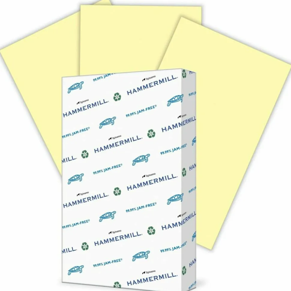 Hammermill Colors Print Paper, 20 lb Bond Weight, 8.5 x 14, Canary, 500/Ream
