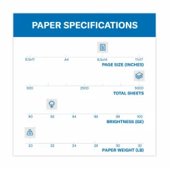 Hammermill Copy Plus Print Paper, 92 Bright, 20 lb Bond Weight, 8.5 x 14, White, 500 Sheets/Ream, 10 Reams/Carton