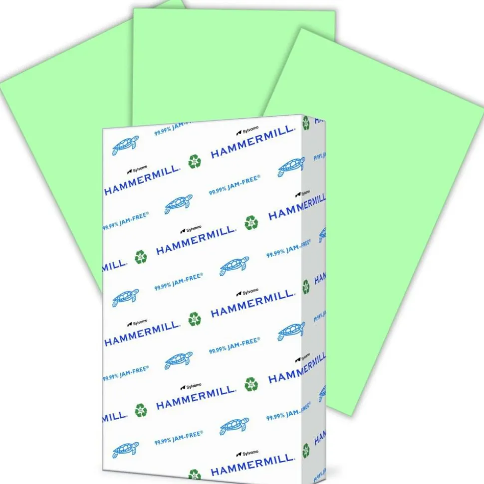 Hammermill Fore Super-Premium Color Copy Paper, 1 Ream, Green, Legal (8.5" x 14"), 500 Sheets Per Ream, 20 Lb,