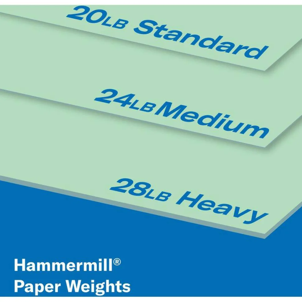 Hammermill Fore Super-Premium Color Copy Paper, 1 Ream, Green, Legal (8.5" x 14"), 500 Sheets Per Ream, 20 Lb,