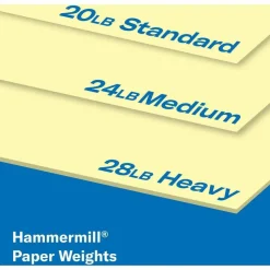 Hammermill Fore Super-Premium Color Copy Paper, 1 Ream, Canary, Letter (8.5