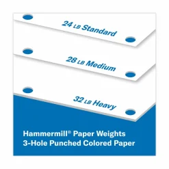Hammermill 3-Hole Punched Multi-Use Print & Copy Paper, Letter Size (8 1/2" x 11"), 92 (U.S.) Brightness, 24 Lb, White, Ream Of 500 Sheets
