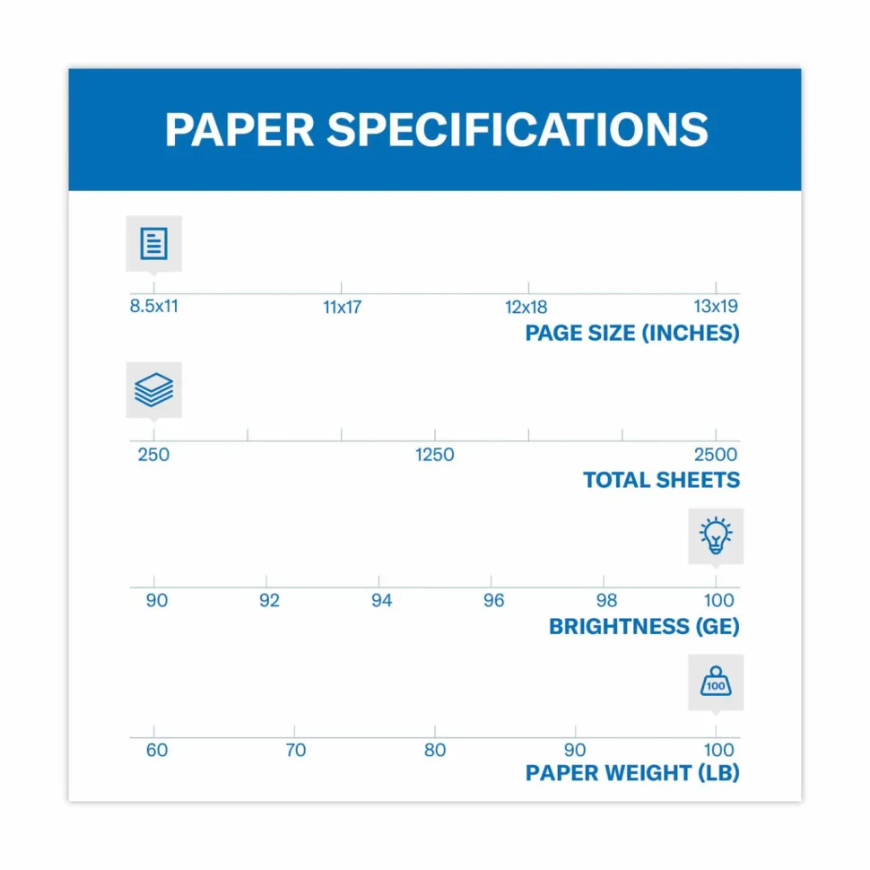 Hammermill Premium Color Copy Cover, 100 Bright, 100 lb Cover Weight, 8.5 x 11, 250 Sheets/Pack, 6 Packs/Carton
