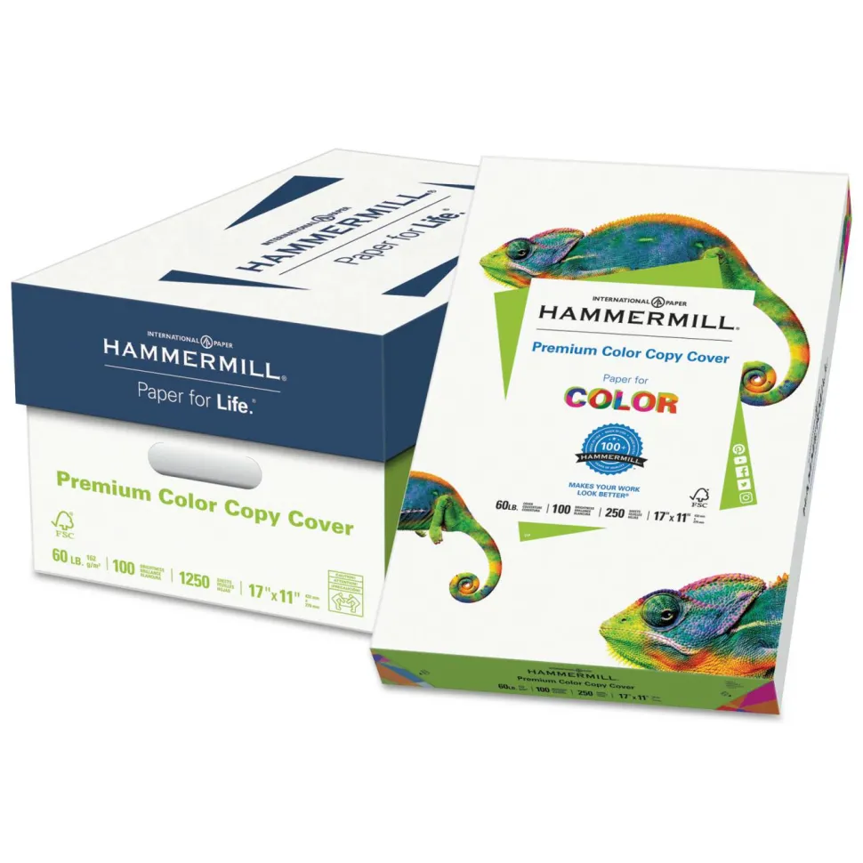Hammermill Premium Color Copy Cover, 11 x 17, Smooth Photo White, 250/Pack, 3 Packs/Carton
