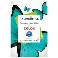 Hammermill Premium Laser Print Paper - White 98 Brightness - Ledger/Tabloid - 11" x 17" - 24 lb Basis Weight