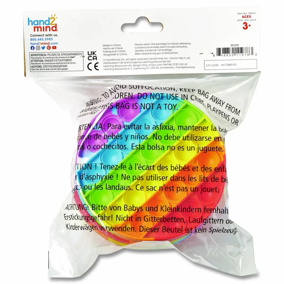 hand2mind Alphabet Sensory Bubble Poppers, Pre-K to K, 6 Pieces