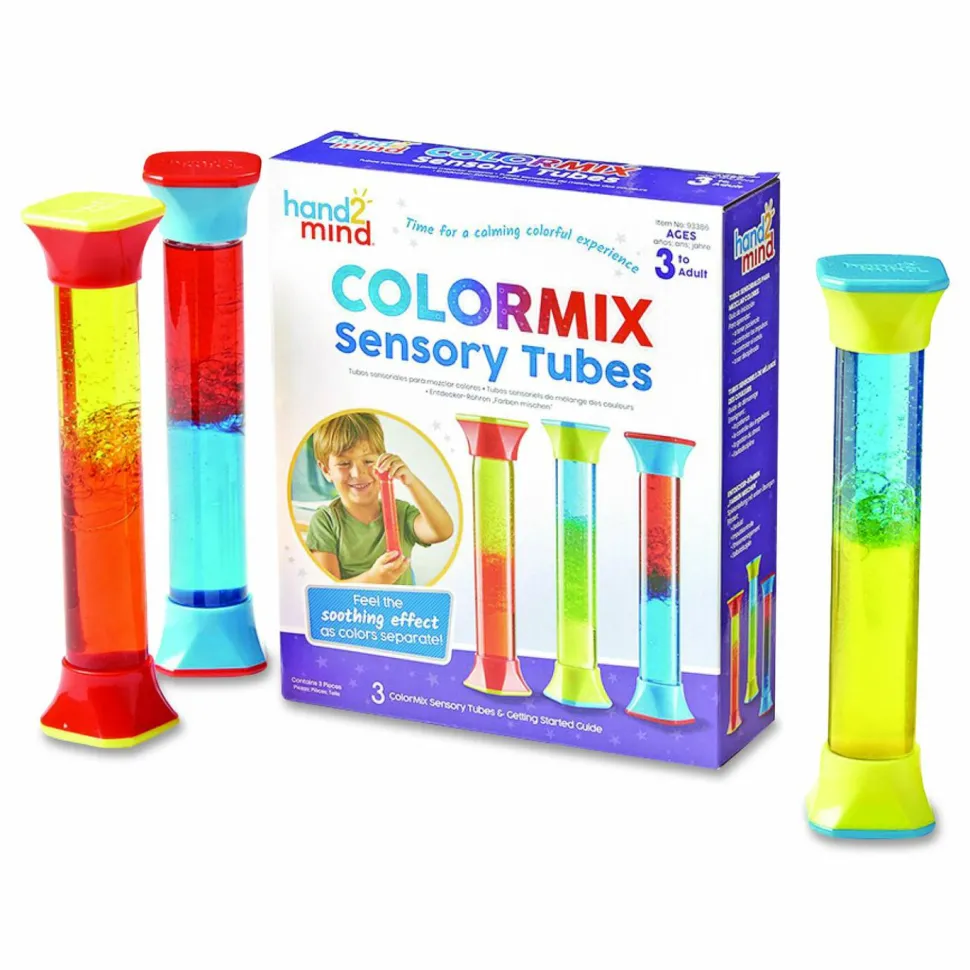 hand2mind ColorMix Sensory Tubes, Ages 3 and Up, Assorted Colors, 3 Pieces