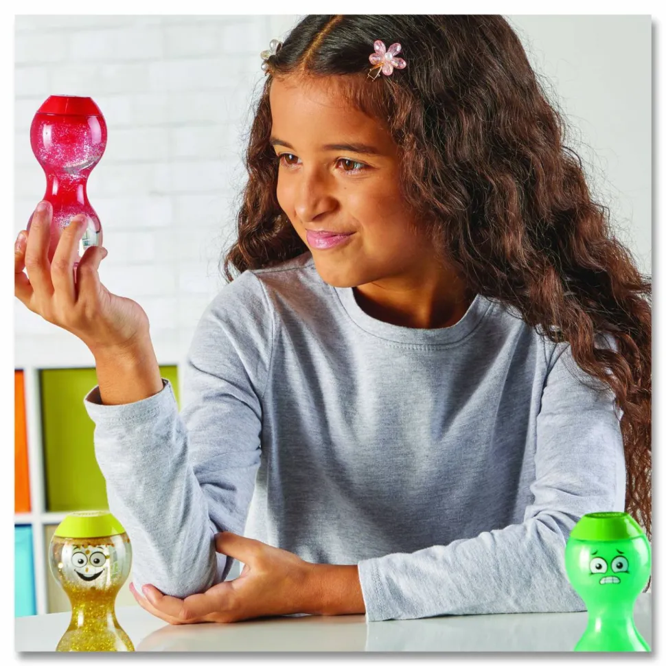 hand2mind Express Your Feelings Sensory Bottles, Ages 18 Months and Up, Assorted Colors, 4 Pieces