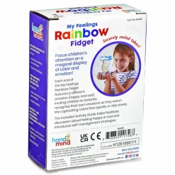 hand2mind My Feelings Rainbow Fidget Tube, Ages 3 and Up, Blue