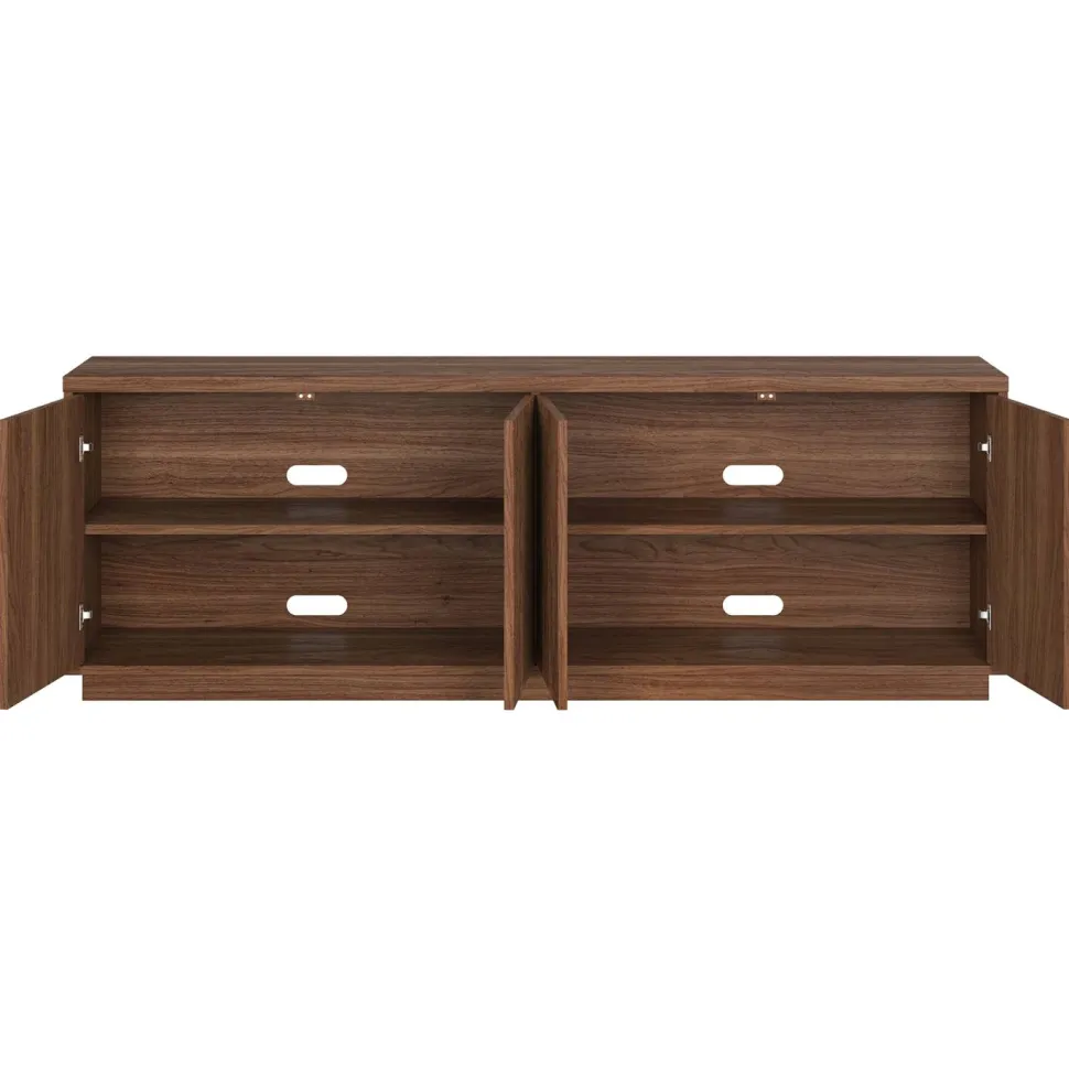 Hanson Rectangular TV Stand for TV's up to 75" in Satin Walnut
