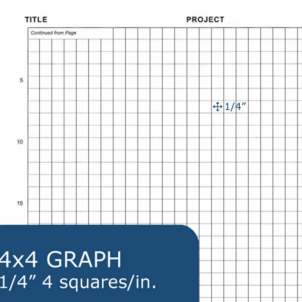 Hard Cover Lab Book, 4x4 Graph, 144 Pages, Case of 12