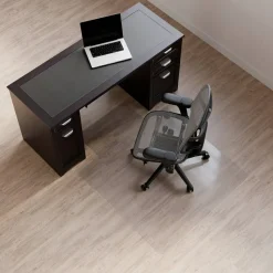 Hard Floor Chair Mat, Wide Lip, 45" x 53", Clear, OD47650