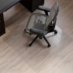 Hard Floor Chair Mat, Wide Lip, 45" x 53", Clear, OD47650