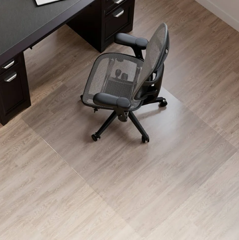 Hard Floor Chair Mat, 46" x 60", Clear