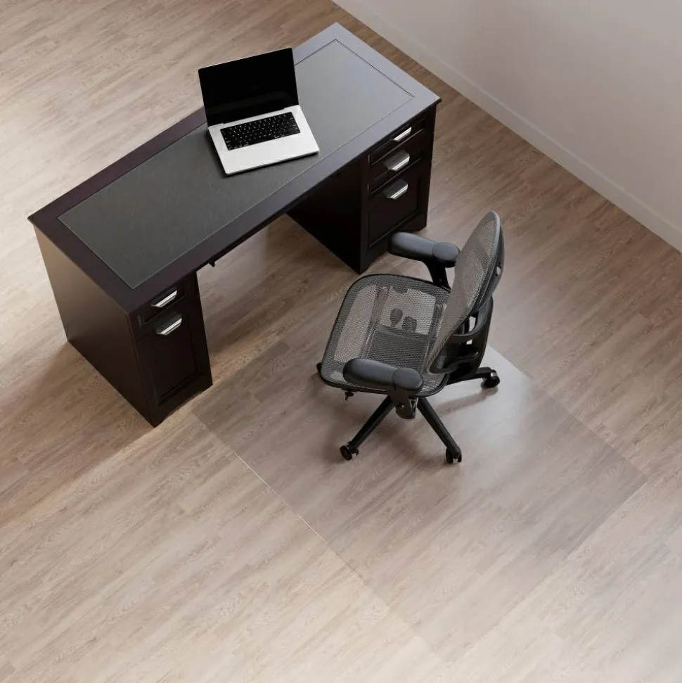 Hard Floor Chair Mat, 46" x 60", Clear