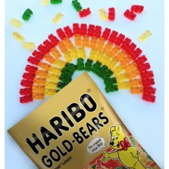 HARIBO Gold-Bears Gummi Candy - Lemon, Orange, Pineapple, Raspberry, Strawberry - 5 oz - 12 / Carton