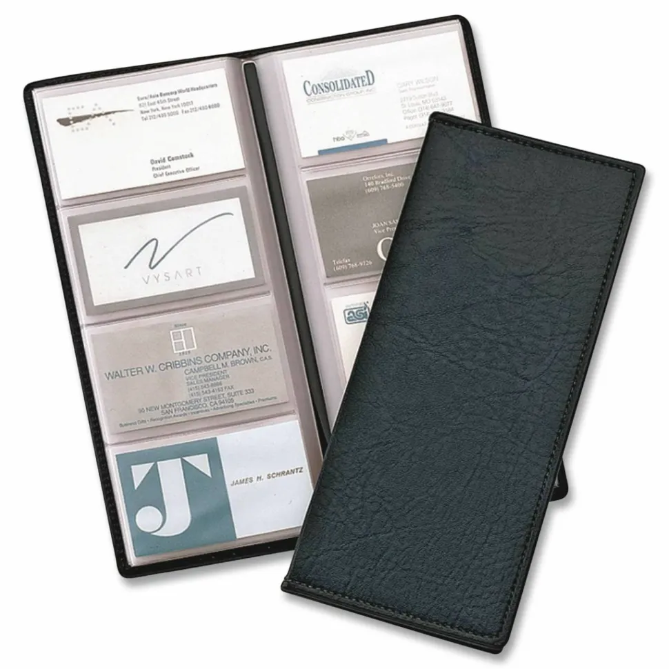 Hazel Westport Card File, 10 3/8" x 4 1/4", Black