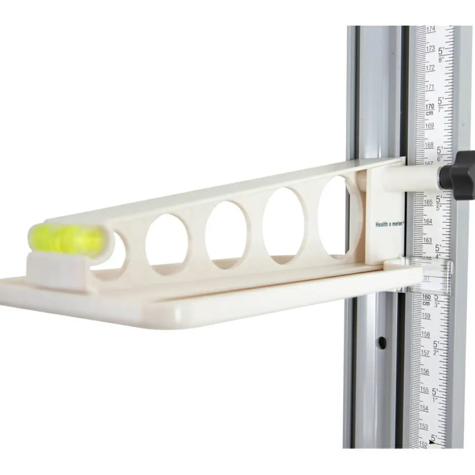 Health o Meter Wall-Mounted Height Rod - 55.5" Length - 1/16 Graduations - Imperial, Metric Measuring System - 1 Each