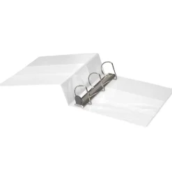 Heavy-Duty View 3-Ring Binder, 3" D-Rings, White