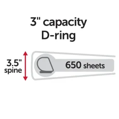 Heavy-Duty View 3-Ring Binder, 3