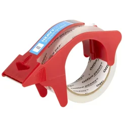 Heavy-Duty Shipping Packing Tape With Dispenser, 1.89" x 43.7 Yd., Clear, Pack Of 2