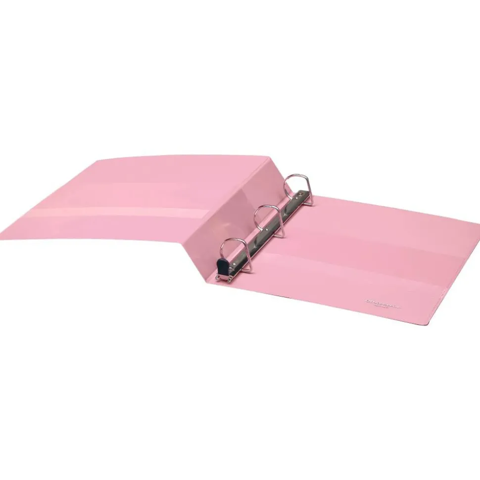 Heavy-Duty View 3-Ring Binder, 1 1/2" D-Rings, Pink