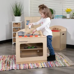 Hercules Children's Wooden Kitchen Stove for Commercial or Home Use - Safe, Kid Friendly Design