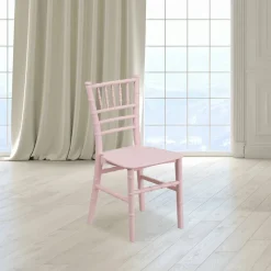 HERCULES Child's Pink Resin Party and Event Chiavari Chair for Commercial & Residential Use