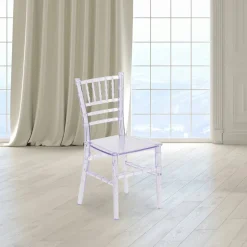 HERCULES Child's Transparent Crystal Resin Party and Event Chiavari Chair for Commercial & Residential Use