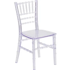 HERCULES Child's Transparent Crystal Resin Party and Event Chiavari Chair for Commercial & Residential Use