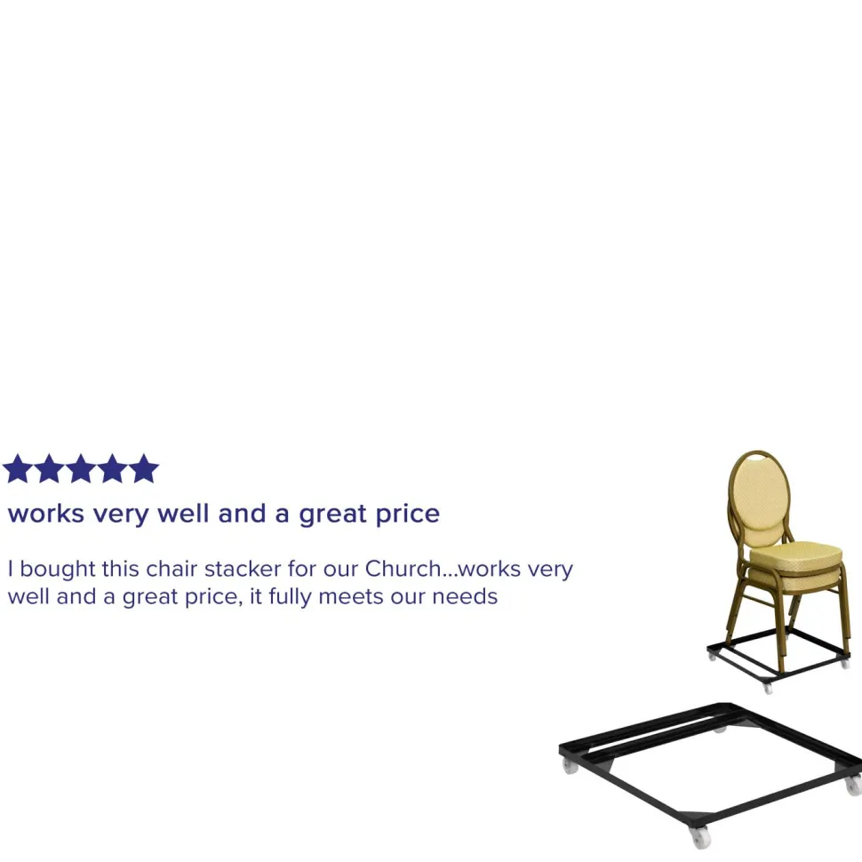 HERCULES Series Steel Stack Chair and Church Chair Dolly