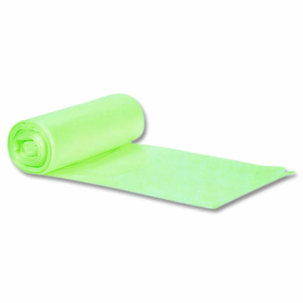 Heritage Biotuf Can Liners, 45 gal, 0.9 mil, 40" x 46", Green, 25 Bags/Roll, 5 Rolls/Carton