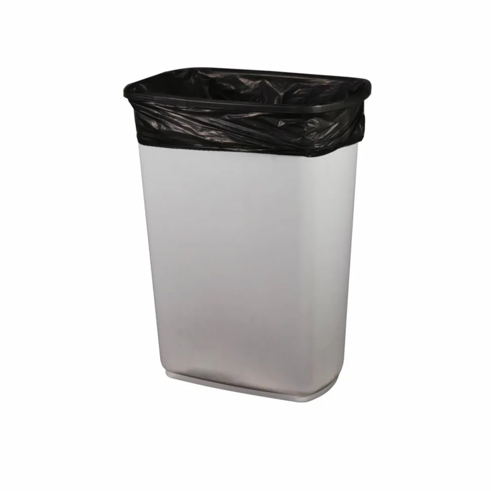 Heritage Eco Blend Max Can Liners, 33 gal, 0.8 mil, 33" x 39", Black, 25 Bags/Roll, 8 Rolls/Carton