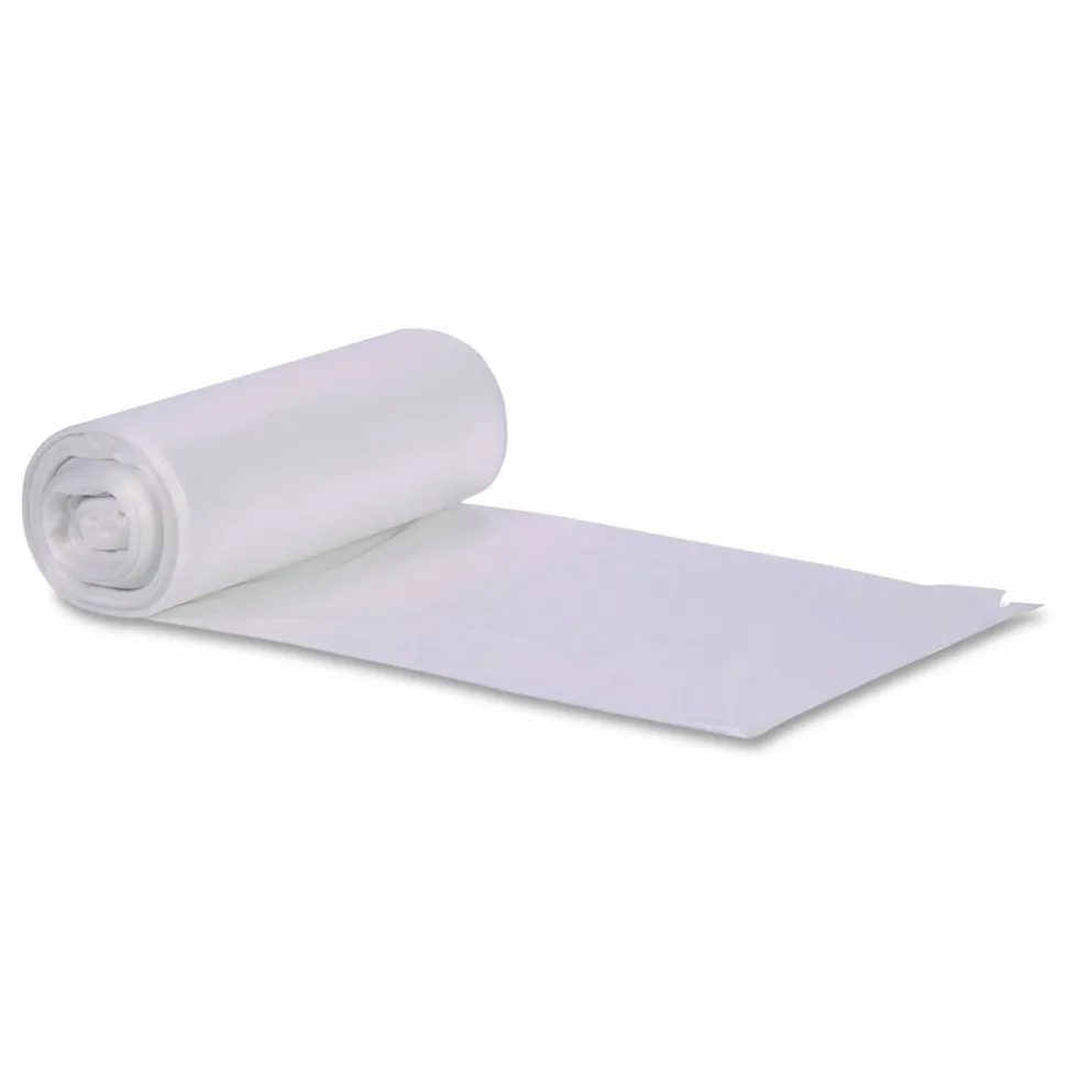 Heritage High-Density Waste Can Liners, 16 gal, 6 mic, 24" x 33", Natural, 50 Bags/Roll, 20 Rolls/Carton