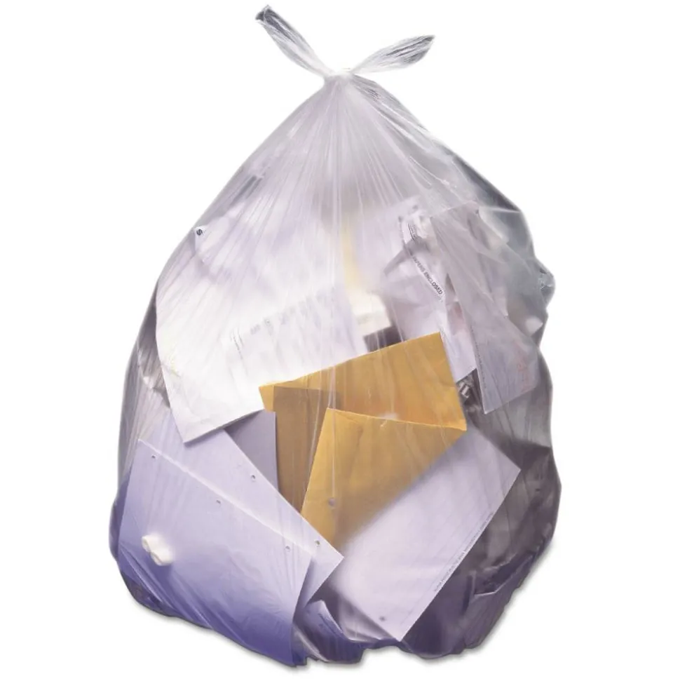 Heritage High-Density Waste Can Liners, 45 gal, 14 mic, 40" x 48", Natural, 25 Bags/Roll, 10 Rolls/Carton