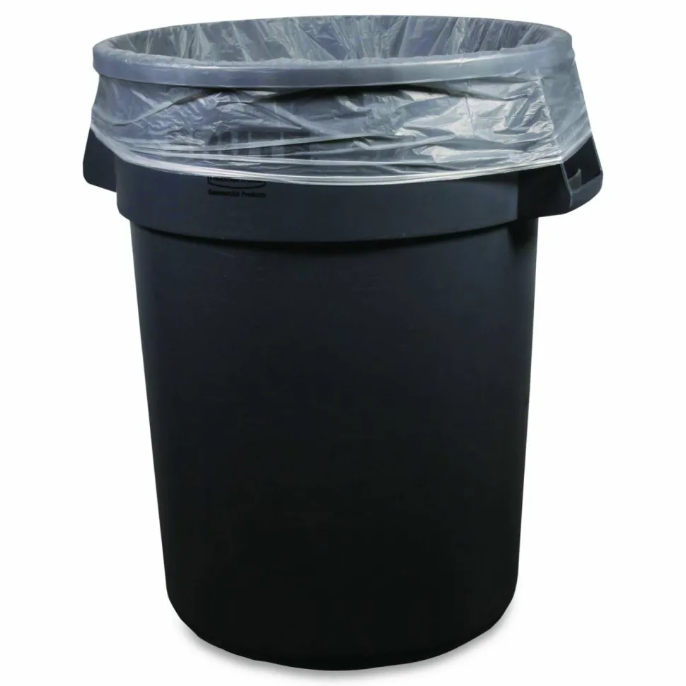 Heritage High-Density Waste Can Liners, 45 gal, 14 mic, 40" x 48", Natural, 25 Bags/Roll, 10 Rolls/Carton