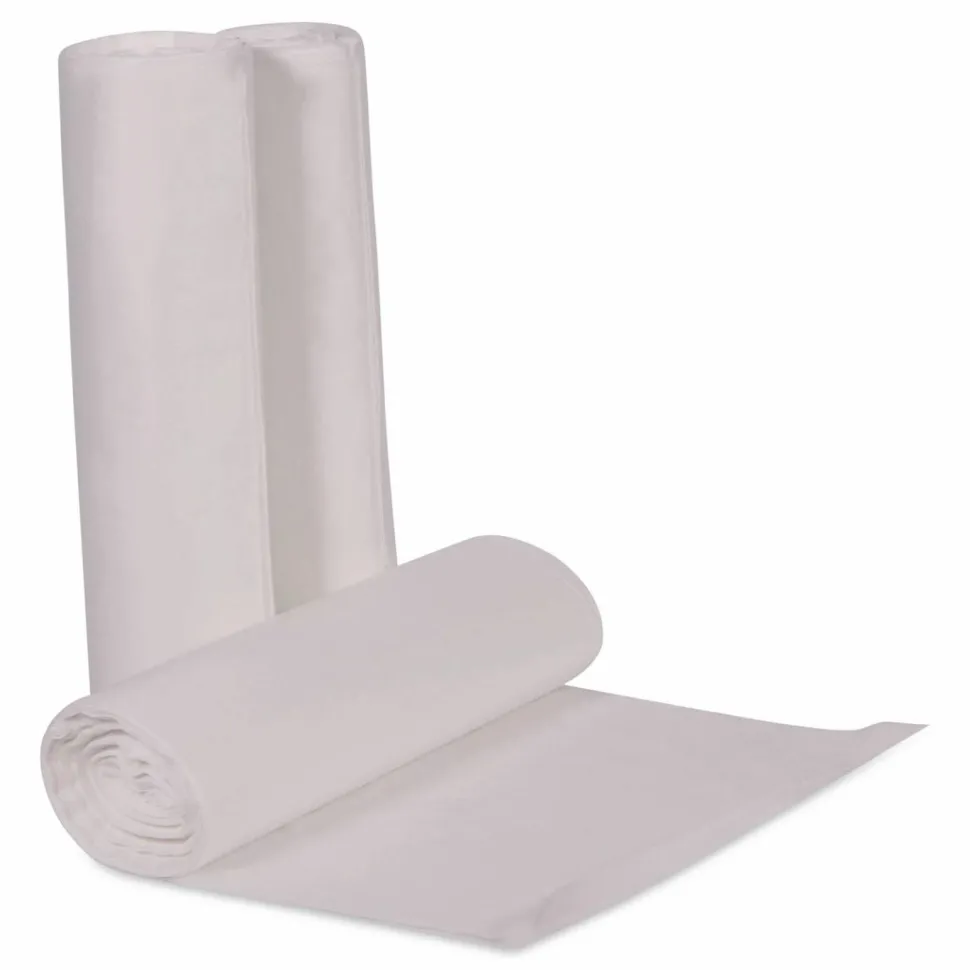 Heritage High-Density Waste Can Liners, 45 gal, 14 mic, 40" x 48", Natural, 25 Bags/Roll, 10 Rolls/Carton