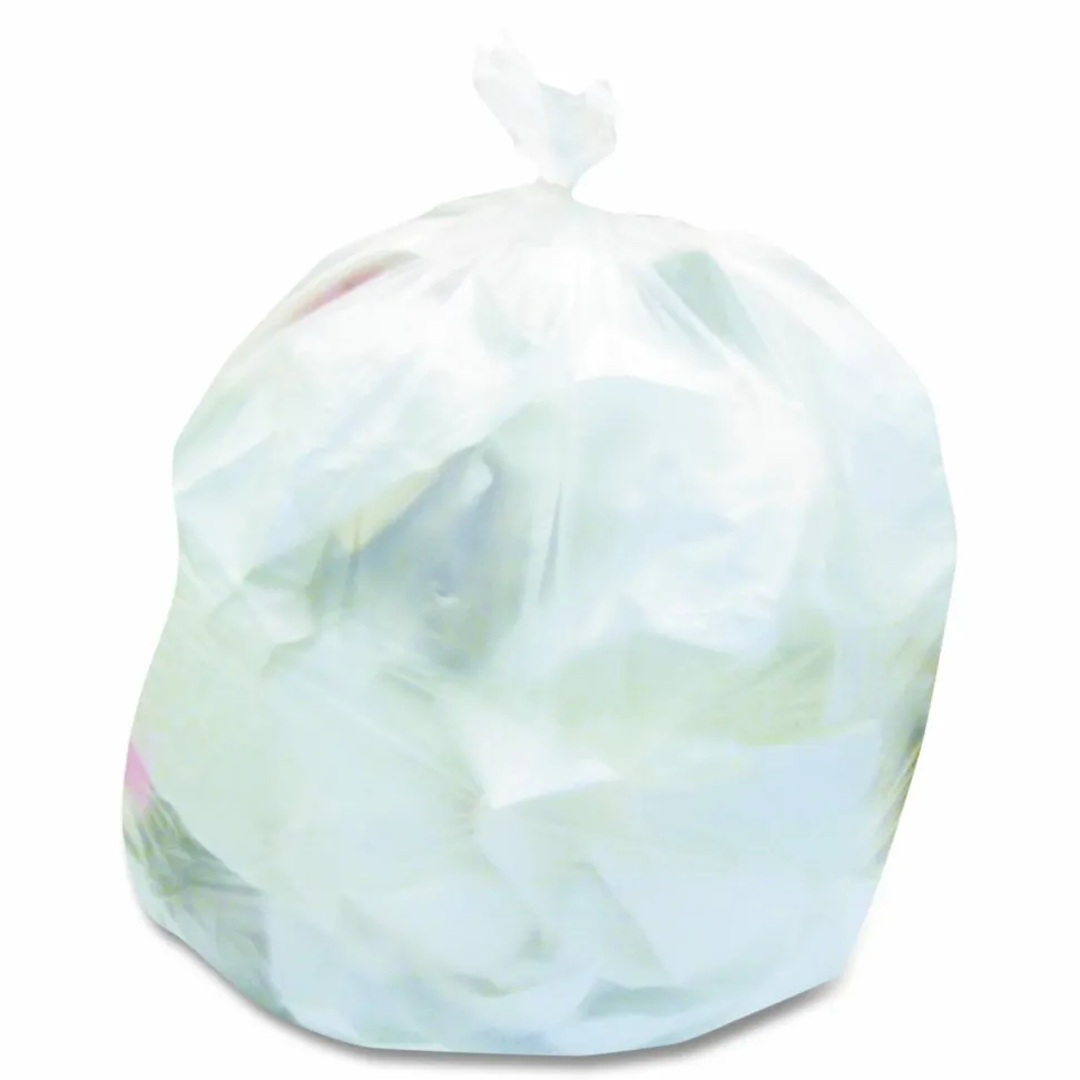 Heritage 0.01 mil Trash Bags, 5 gal, 17"H x 17"W, Natural, 50 Bags Per Roll, Case Of 40 Rolls