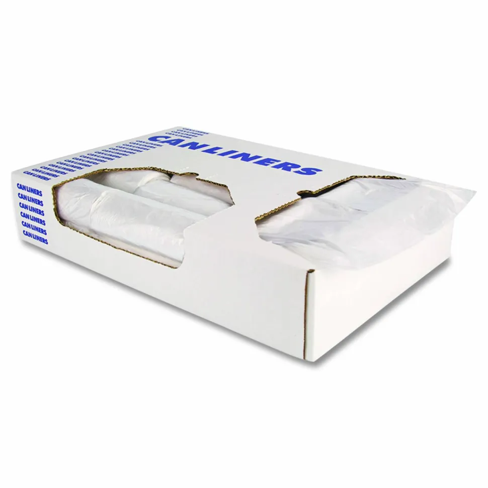 Heritage 0.01 mil Trash Bags, 5 gal, 17"H x 17"W, Natural, 50 Bags Per Roll, Case Of 40 Rolls