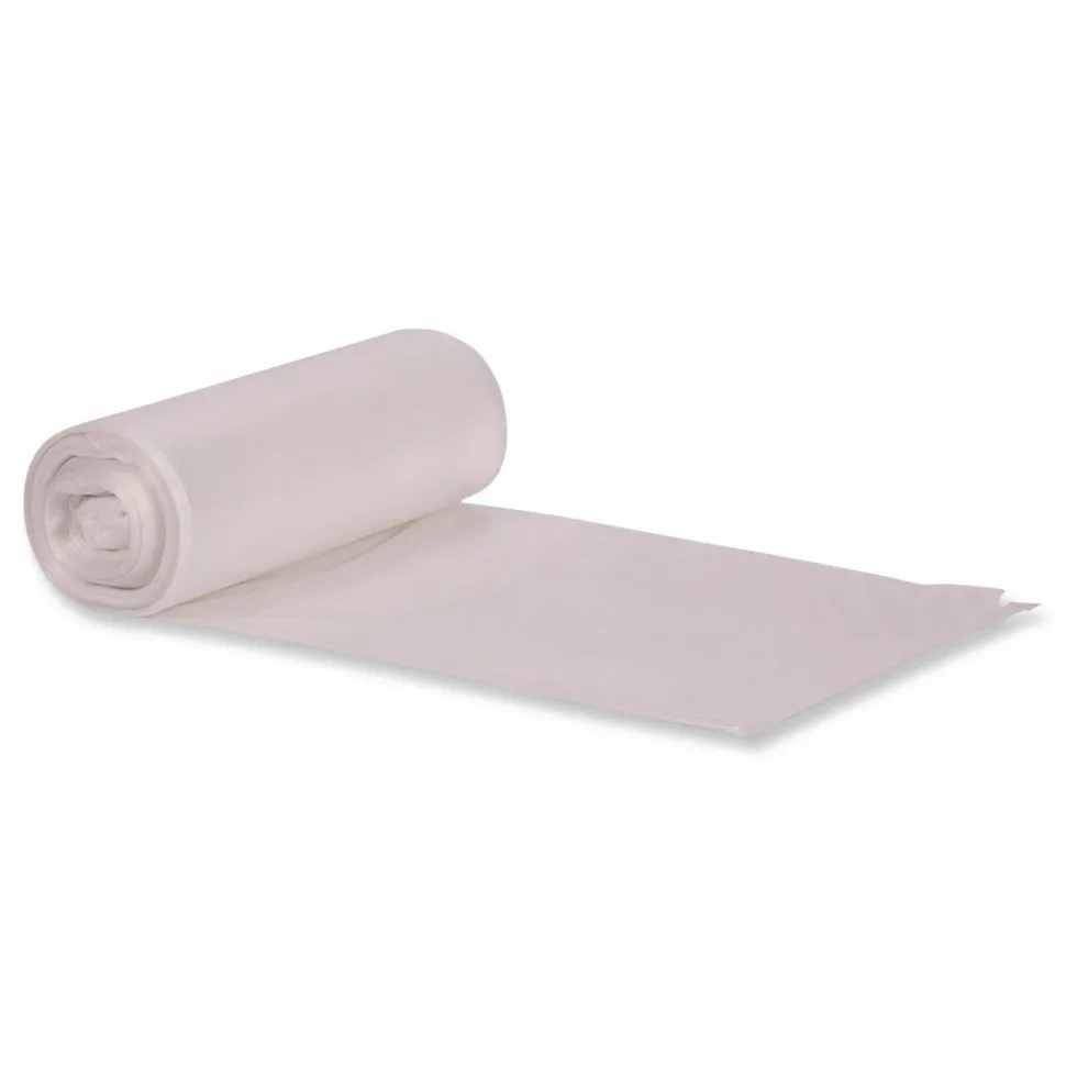 Heritage 0.01 mil Trash Bags, 5 gal, 17"H x 17"W, Natural, 50 Bags Per Roll, Case Of 40 Rolls