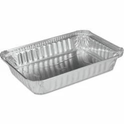 HFA Aluminum Oblong Pan, Shallow, 1.5 lb, 6 x 8.59 x 1.25, Silver, 500/Carton